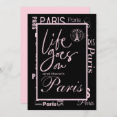 Roze en zwarte parijs die ze aankondigen aankondiging (Voorkant / Achterkant)