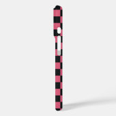 Roze en Zwarte Patronen Checkerboard Checker Case-Mate iPhone Case (Achterkant / Links)