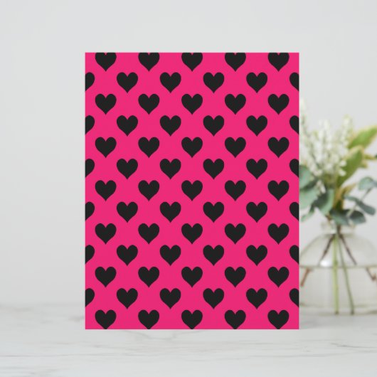 Roze en zwarte Patroonpapier (Staand voorkant)