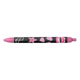roze en zwarte pen