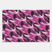 Roze en zwarte penseelpapierbladen voor penselen inpakpapier vel (Voorkant)