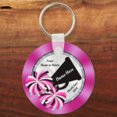 Roze en zwarte, persoonlijke Sleutelhangers van Ch (Voorkant)