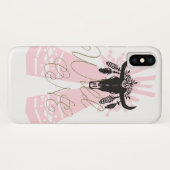 Roze en zwarte pijlen Boho Chic Wilde Case-Mate iPhone Case (Achterkant (horizontaal))