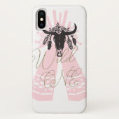 Roze en zwarte pijlen Boho Chic Wilde Case-Mate iPhone Case (Achterkant)
