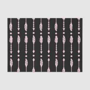 Roze en zwarte pijlen Wilde een eerste verjaardag Tissuepapier