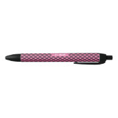Roze en zwarte Plaid Halloween Pen (Bodem)