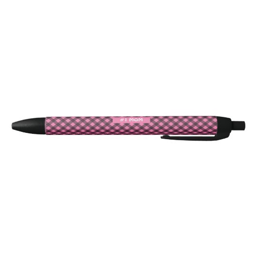 Roze en zwarte Plaid Halloween Pen (Bodem)