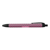 Roze en zwarte Plaid Halloween Pen (Bovenkant)
