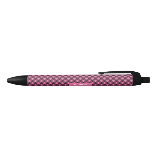 Roze en zwarte Plaid Halloween Pen (Bovenkant)