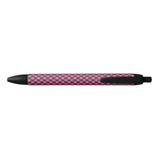 Roze en zwarte Plaid Halloween Pen (Achterkant)