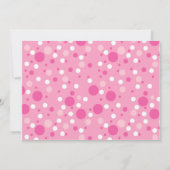 Roze en zwarte poka Dot Birthday Uitnodiging (Achterkant)