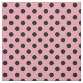 Roze en zwarte poka Dot Fabric Stof (Swatch)