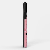 Roze en zwarte pokadop Case-Mate iPhone case (Achterkant/rechts)