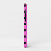 Roze en zwarte polka stippen Case-Mate iPhone case (Achterkant/links)