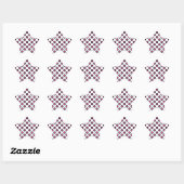 roze en zwarte polka stipproducten ster sticker (Vel)