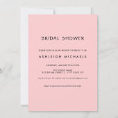 Roze en zwarte pooldot met Bow-Vrijgezellenfeest i Kaart (Achterkant)