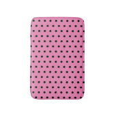 Roze en zwarte pooldots badmat (Voorkant Verticaal)