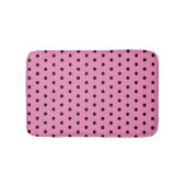 Roze en zwarte pooldots badmat (Voorkant)