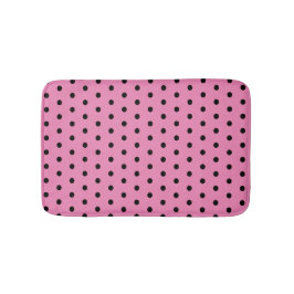 Roze en zwarte pooldots badmat