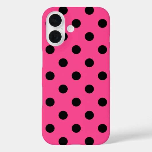 Roze en zwarte pooldots Case-Mate iPhone case (Achterkant)