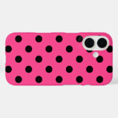 Roze en zwarte pooldots Case-Mate iPhone case (Achterkant (horizontaal))