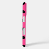 Roze en zwarte pooldots Case-Mate iPhone case (Achterkant / Rechts)