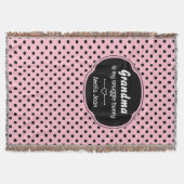 roze en zwarte pooldots deken (Voorkant)