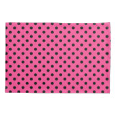 Roze en zwarte pooldots kussensloop (Achterkant)