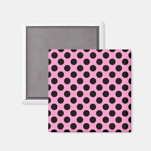 Roze en zwarte pooldots magneet (Voorkant / Achterkant)