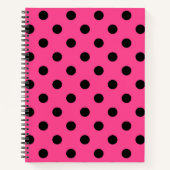 Roze en zwarte pooldots notitieboek (Voorkant)