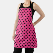 Roze en zwarte pooldots schort (Insitu)