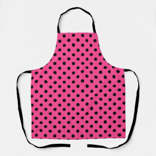 Roze en zwarte pooldots schort