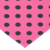 Roze en zwarte pooldots tafelkleed (Gekanteld)