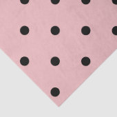 Roze en zwarte pooldots tissuepapier (Detail)