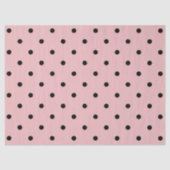 Roze en zwarte pooldots tissuepapier (Voorkant)