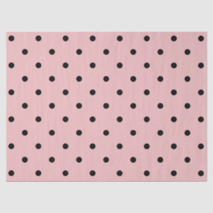 Roze en zwarte pooldots tissuepapier