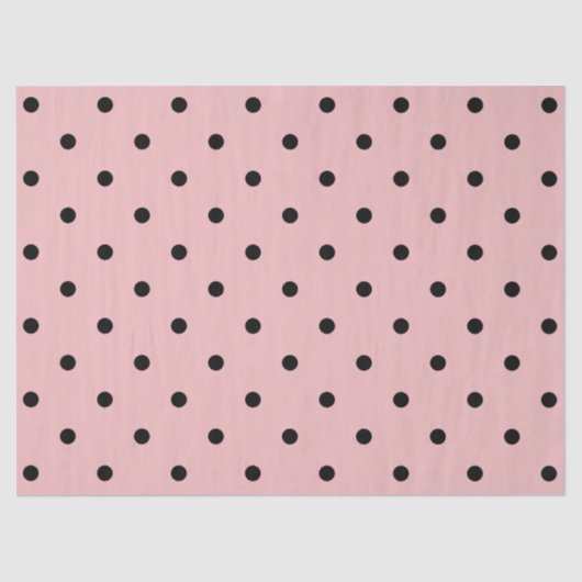 Roze en zwarte pooldots tissuepapier (Voorkant)