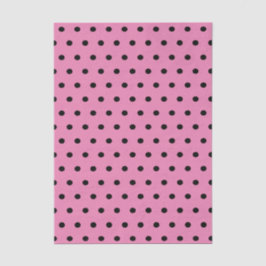 Roze en zwarte pooldots tissuepapier