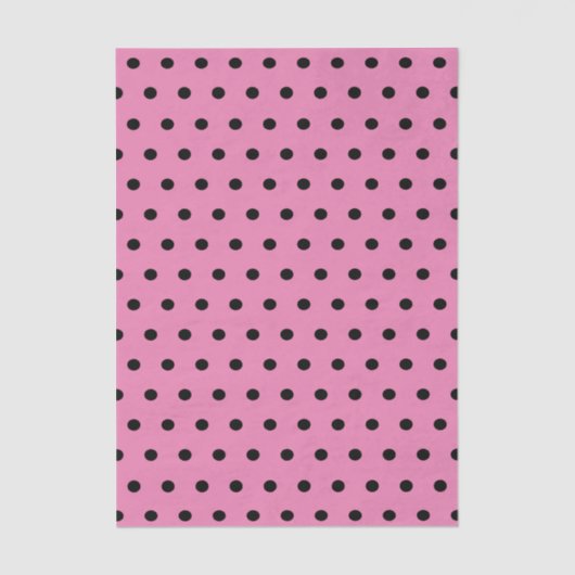 Roze en zwarte pooldots tissuepapier (Voorkant)