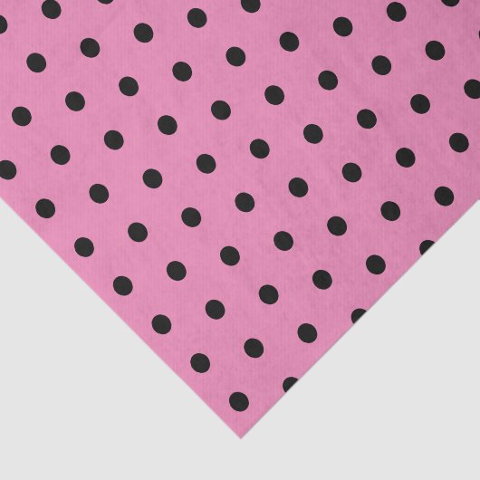 Roze en zwarte pooldots tissuepapier (Detail)