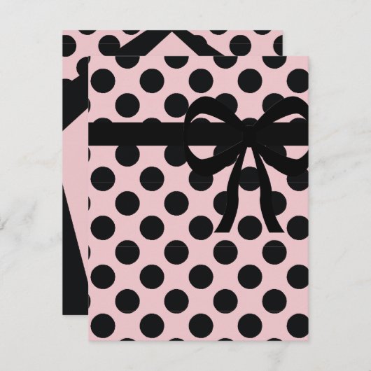 Roze en zwarte poolpunten kaart (Voorkant / Achterkant)