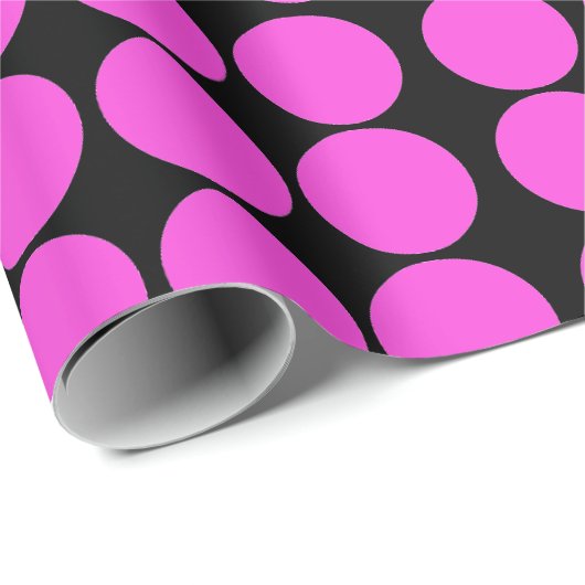Roze en zwarte poolpunten — Papier voor opvulling (Rol Hoek)