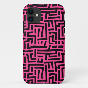 Roze en zwarte Pop maken het patroon Case-Mate iPhone Case