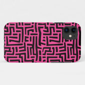 Roze en zwarte Pop maken het patroon Case-Mate iPhone Case (Achterkant (horizontaal))