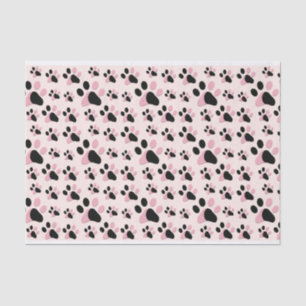 Roze en zwarte pow print tissuepapier
