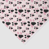 Roze en zwarte pow print tissuepapier (Detail)