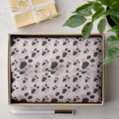 Roze en zwarte pow print tissuepapier (Geschenk)