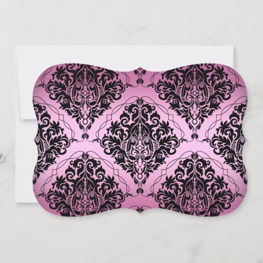 Roze en zwarte prinses Tiara Sweet 16 verjaardag Kaart (Achterkant)