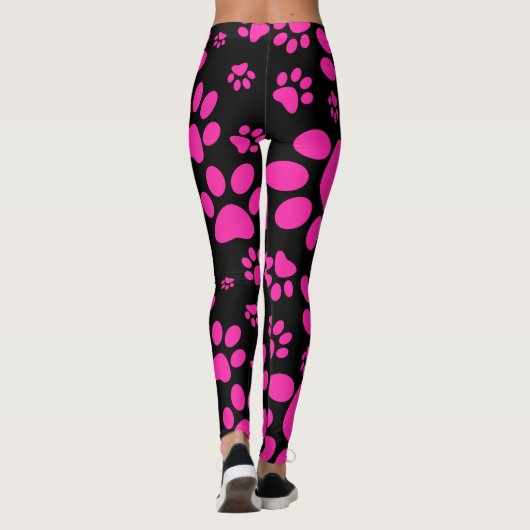 Roze en zwarte Prints Leggings (Achterkant)