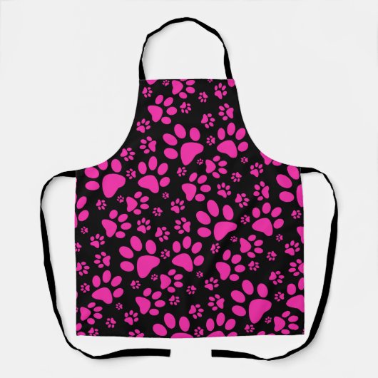 Roze en zwarte Prints Schort (Voorkant)